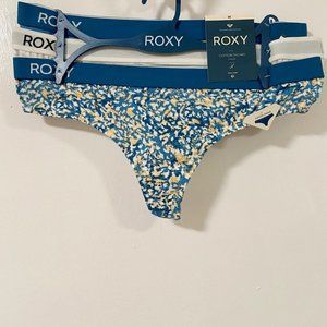Roxy Cotton Thongs Panties Underwear 3 Pack